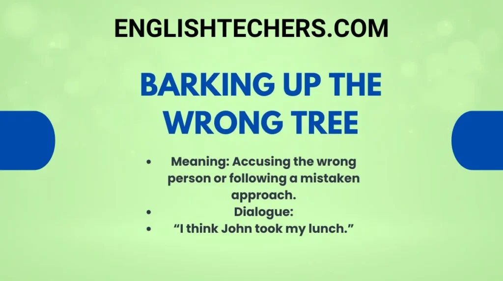 Barking up the wrong tree