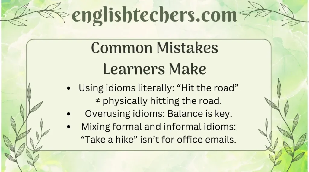 Common Mistakes Learners Make