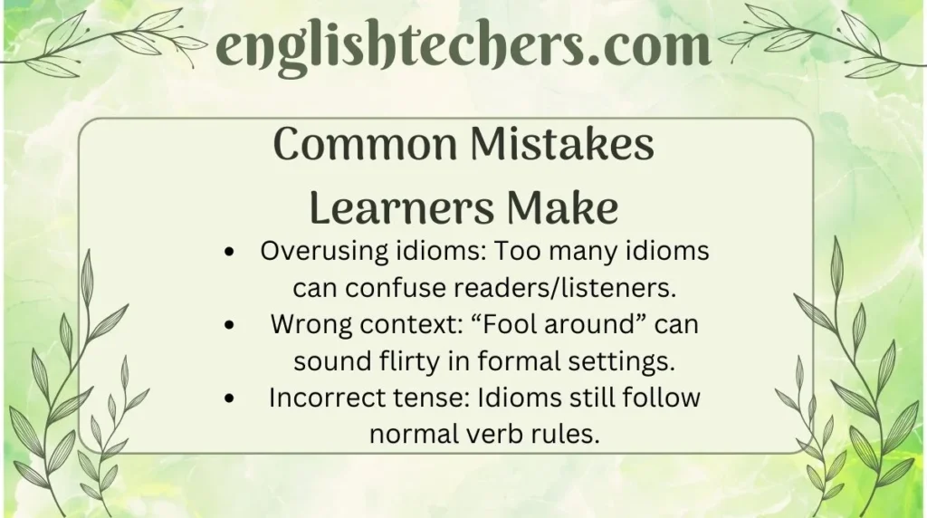 Common Mistakes Learners Make