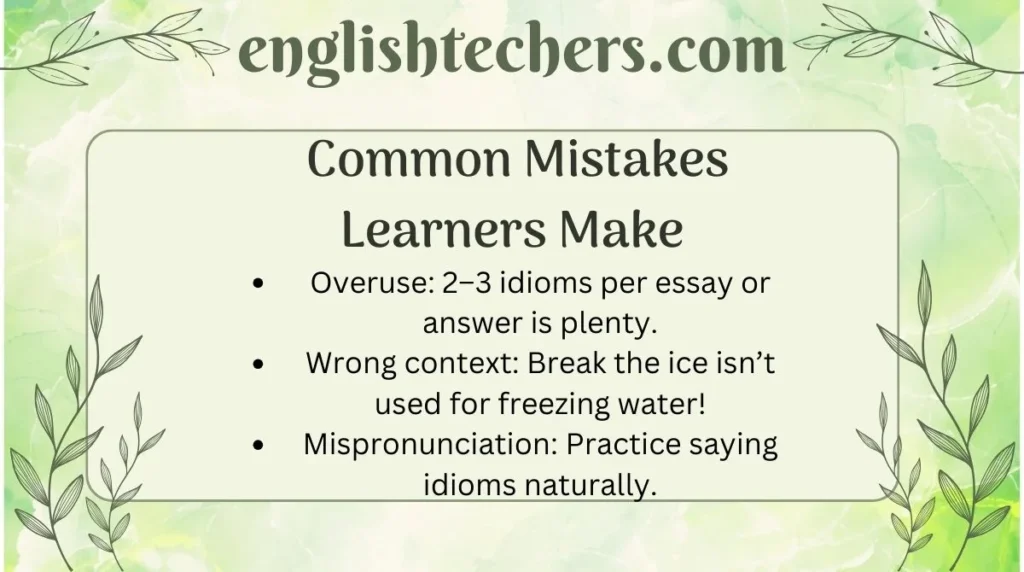 Common Mistakes Learners Make
