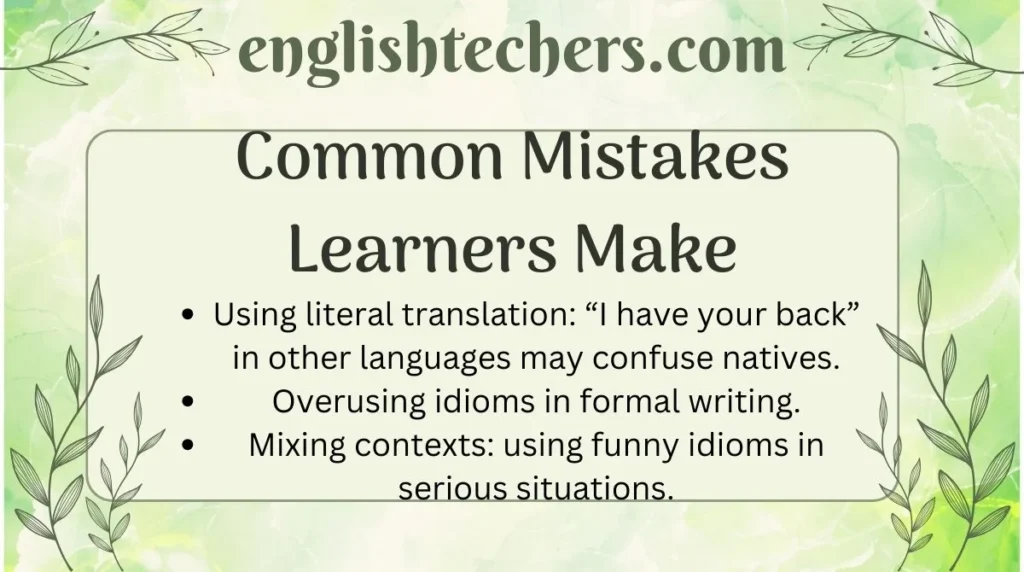 Common Mistakes Learners Make