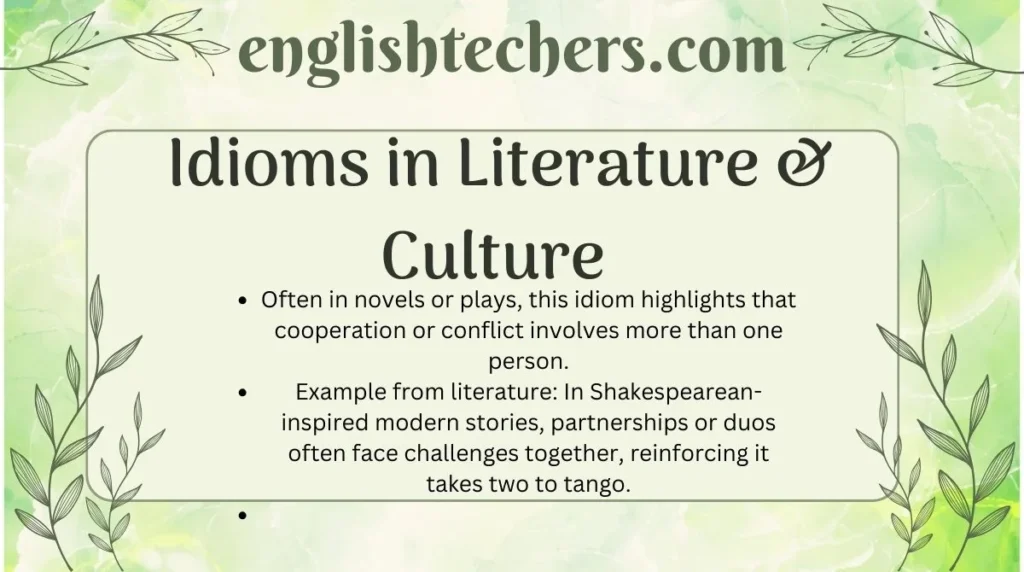 Idioms in Literature & Culture