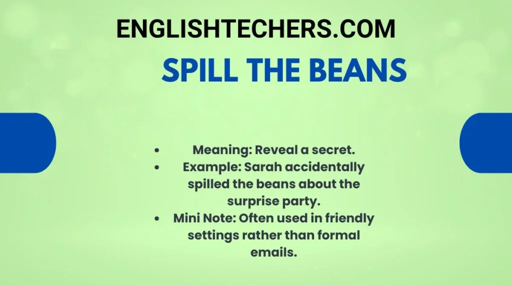 Spill the beans