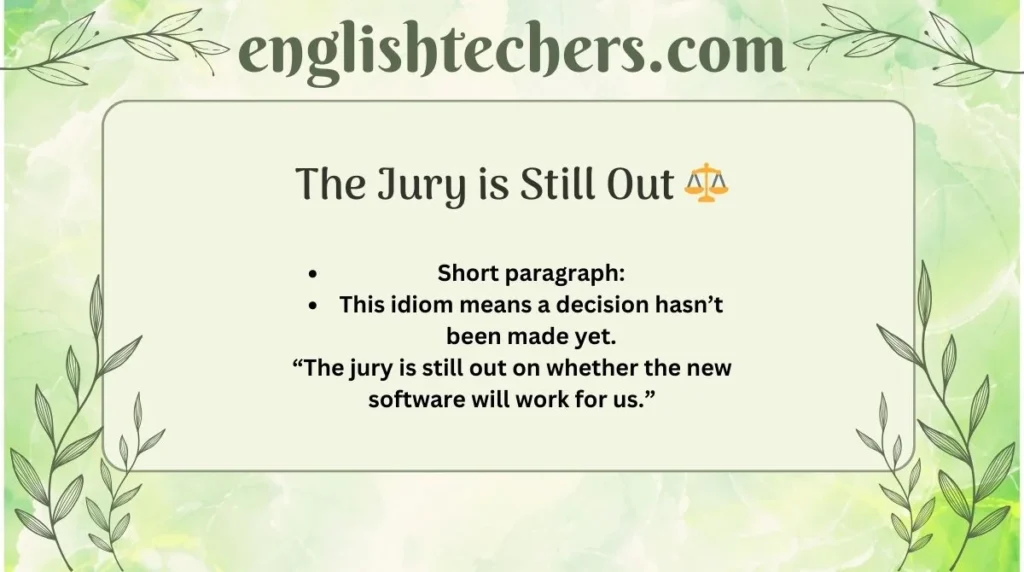 The Jury is Still Out