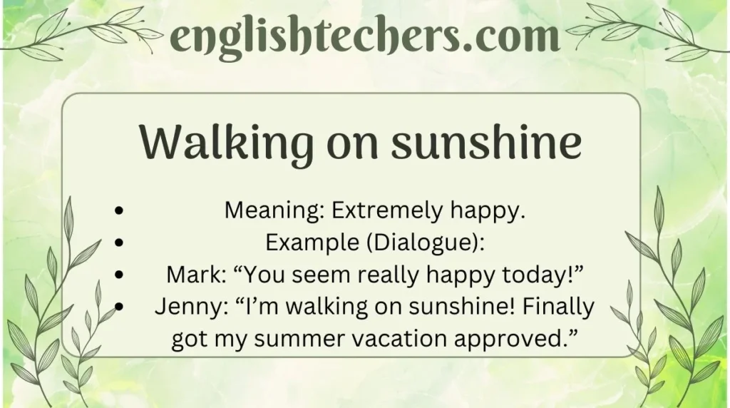 Walking on sunshine