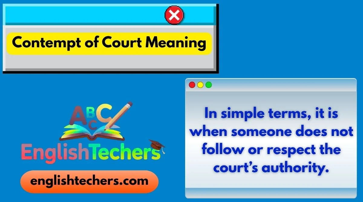 Contempt of Court Meaning