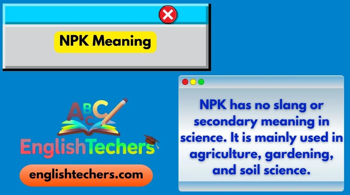 NPK Meaning