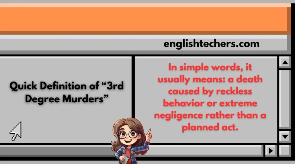 Quick Definition of “3rd Degree Murders”