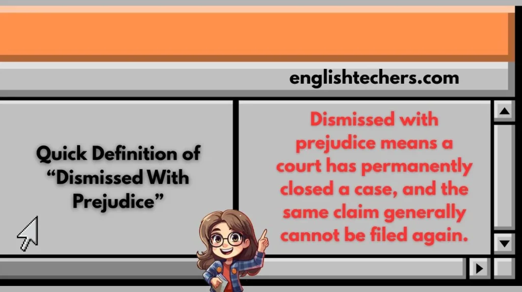 Quick Definition of “Dismissed With Prejudice”