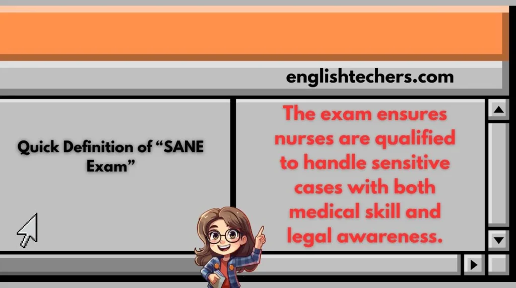 Quick Definition of “SANE Exam”