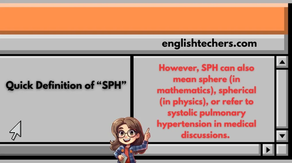 Quick Definition of “SPH”