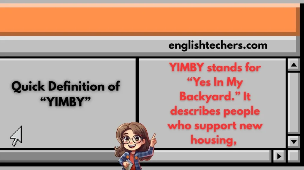 Quick Definition of “YIMBY”