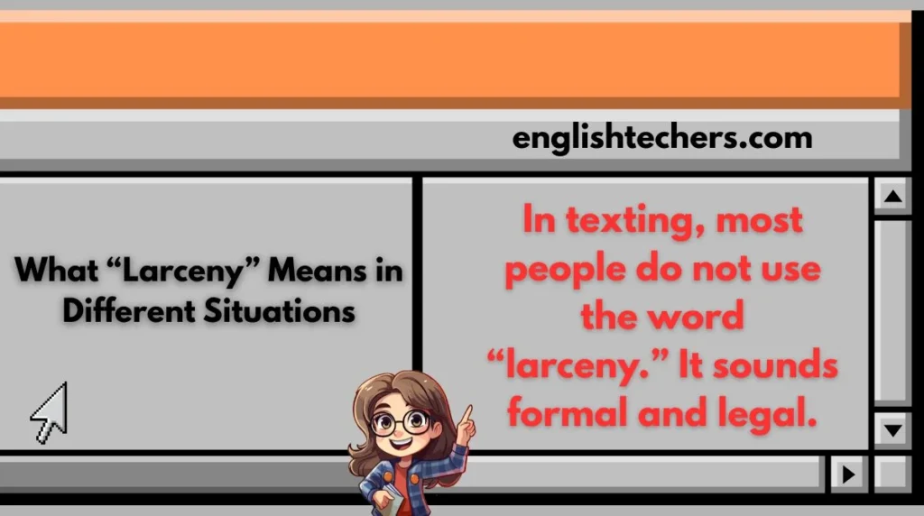 What “Larceny” Means in Different Situations
