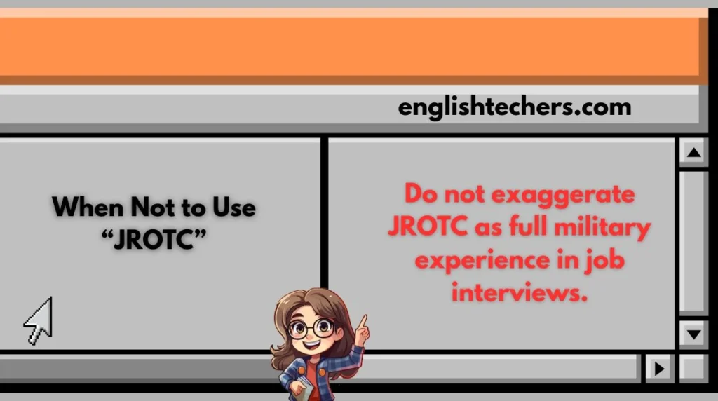 When Not to Use “JROTC”