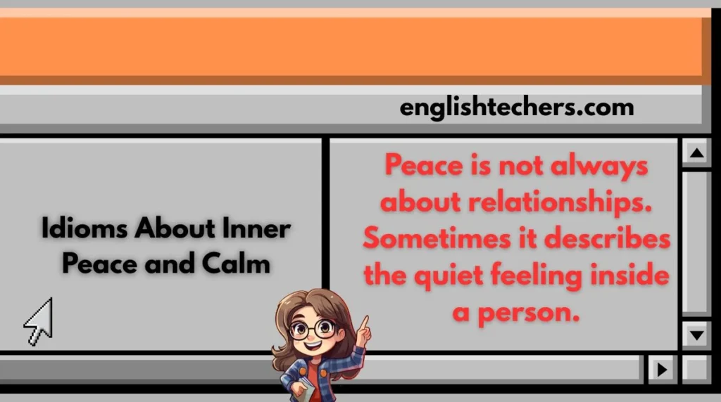 Idioms About Inner Peace and Calm