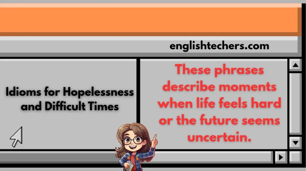 Idioms for Hopelessness and Difficult Times
