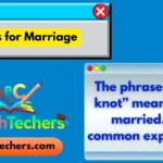 Idioms for Marriage