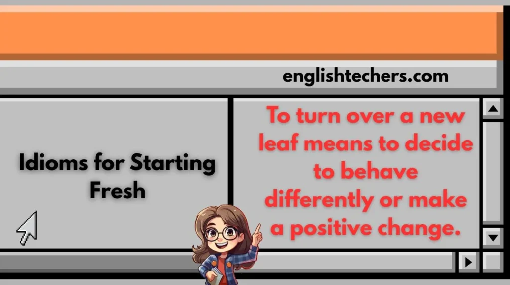 Idioms for Starting Fresh